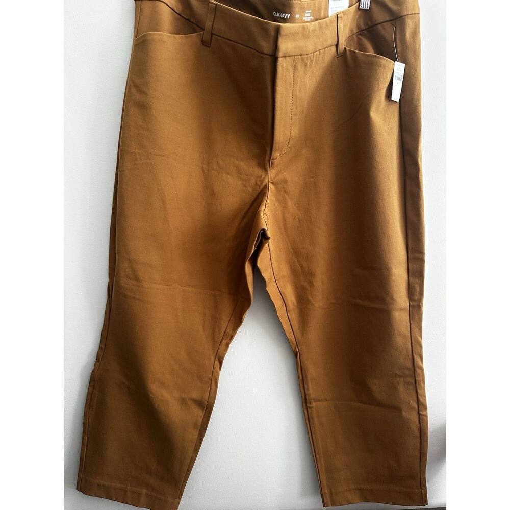 NWT Old Navy Plus Pixie Straight High Rise Ankle Pants Brown Size 22